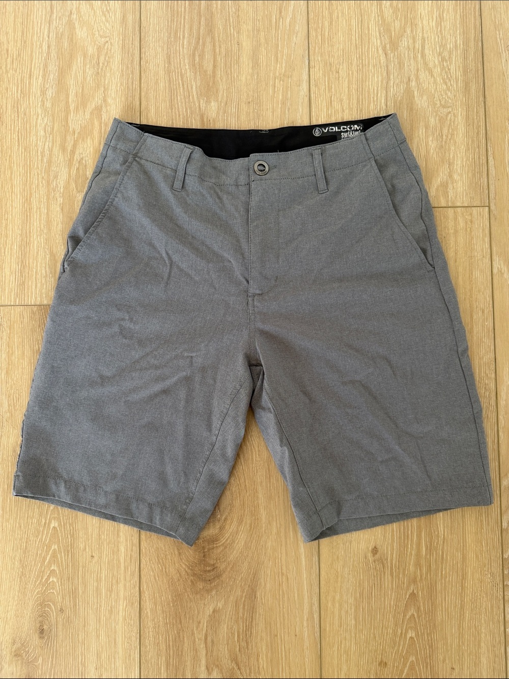 Volcom Men's Charcoal Flat-Front Shorts
